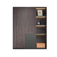 Premium Executive Office Wooden Cabinet with Shelves, Lockable Compartments, and Sliding Doors for Workplace Organization WJG-2182