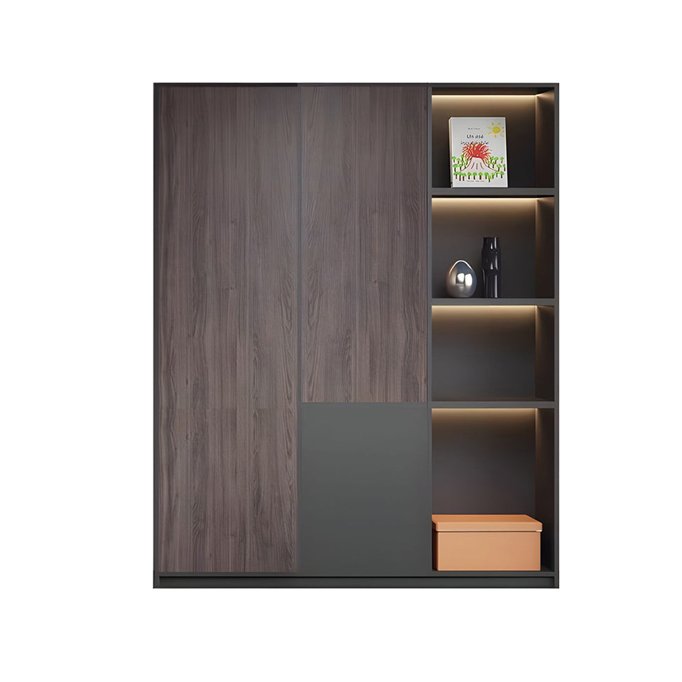 Premium Executive Office Wooden Cabinet with Shelves, Lockable Compartments, and Sliding Doors for Workplace Organization WJG-2182