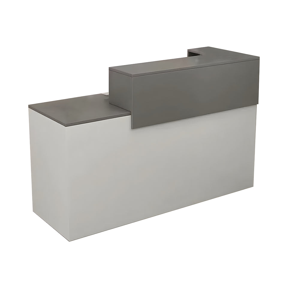 Double-layer Countertop Small Reception Desk with Drawers and Keyboard Tray for Stores JDT-1086