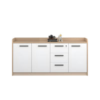 Premium Wooden Floor-Standing Office Tea Cabinet With Lockable Drawers And Spacious Storage For Office Essentials CWG-2163