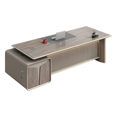 Elegant Executive Desk With Rounded Edge Design Modern Minimalist Office Desk LBZ-10163