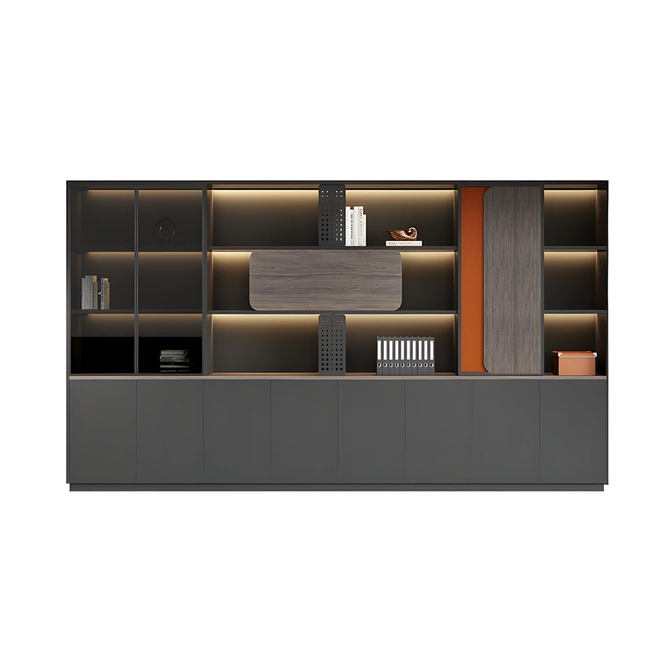 Chic Modular Wooden Office File & Book Cabinet for Manager Desks and Workspace Storage WJG-2171