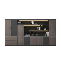 Premium Wooden Executive Lockable Cabinet, Modern Office Storage Cabinet, Background Storage and Archive Bookcase WJG-2169