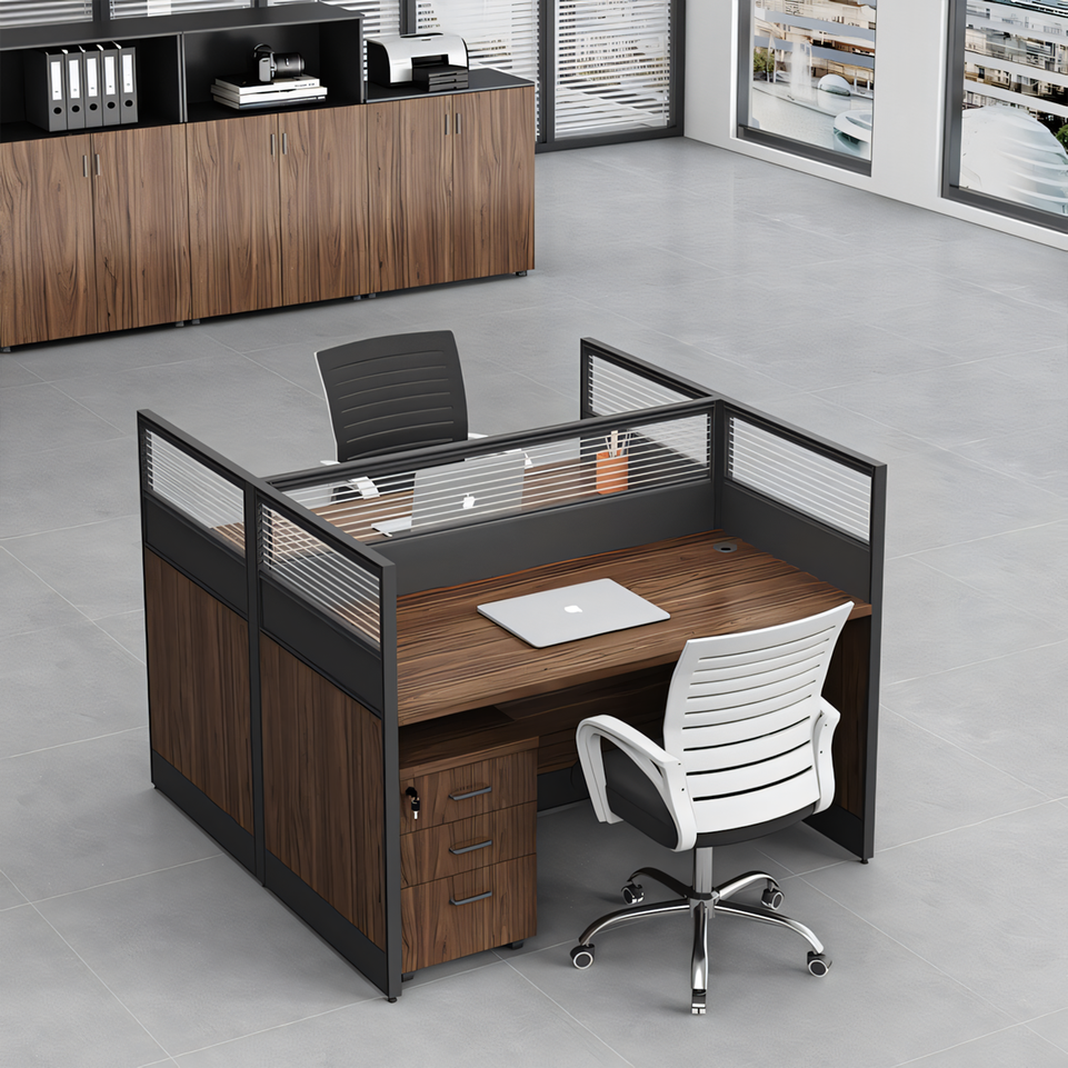 Efficient Office Setup: Modern Staff Desk and Chair Set with Computer Desk BGZ-006