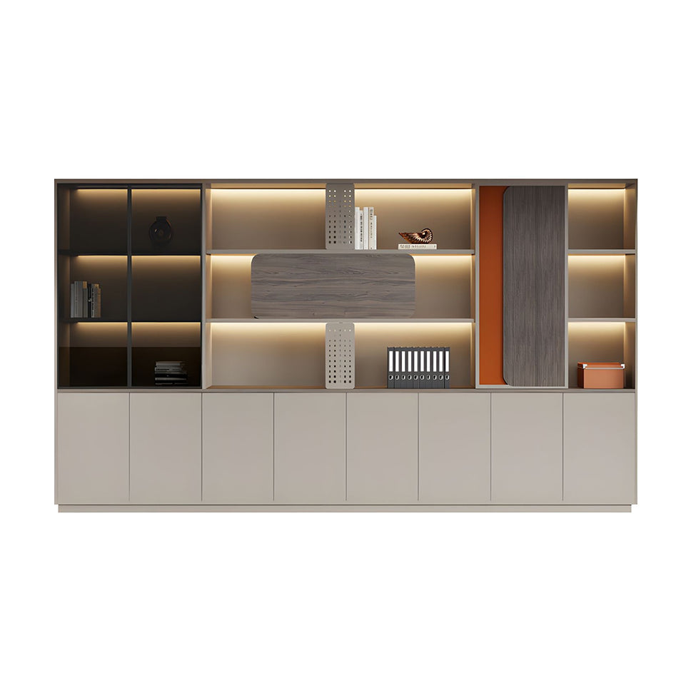 Chic Modular Wooden Office File & Book Cabinet for Manager Desks and Workspace Storage WJG-2171