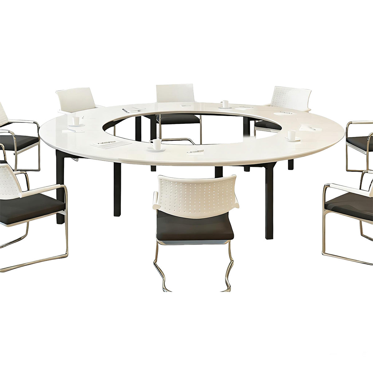 Oval Conference Table 47-94 in Wide (3.9-7.8 ft) for Meeting Room