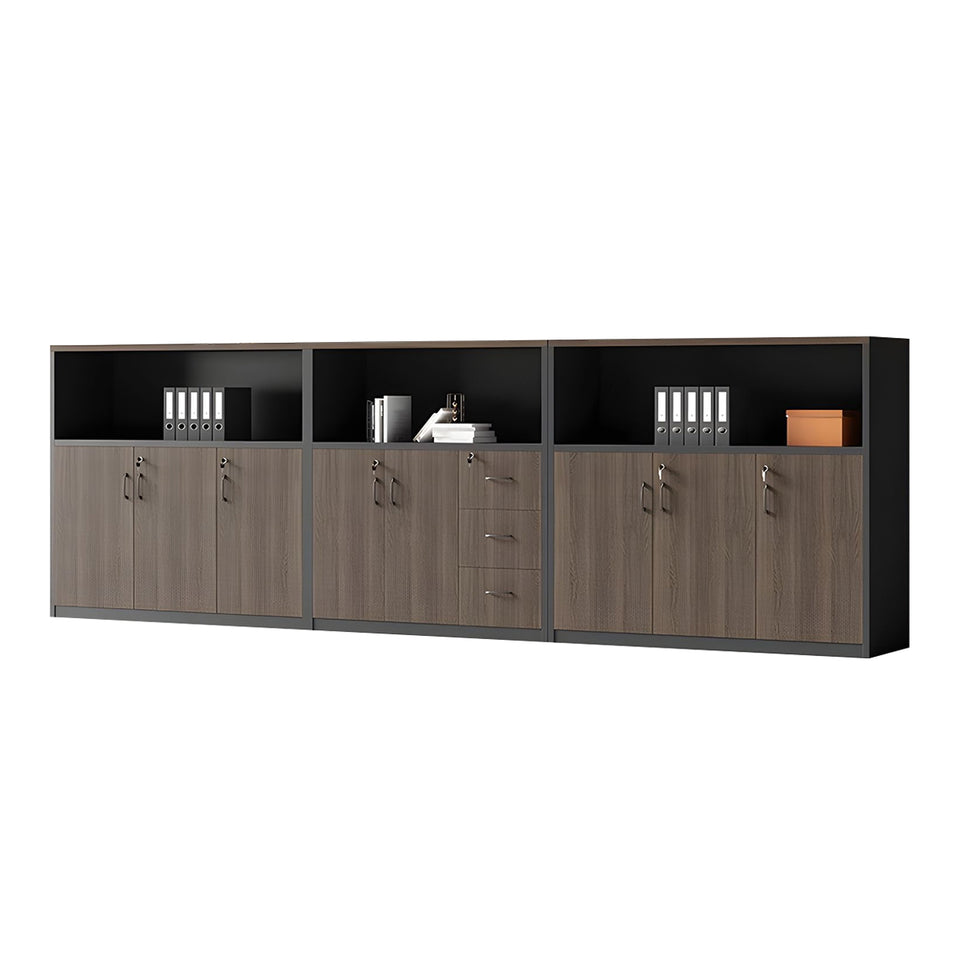 Stylish Multifunctional Office Storage Cabinet with Lockable Drawers for Workspace Organization, Printer Station, and Document Filing CWG-2167