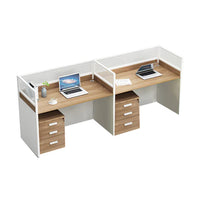 Modern L-Shaped Office Desk with Screen Divider for Employee Workstations BGZ-222