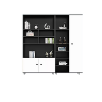 Rectangular Wooden File Cabinet with Open Storage Compartments WJG-745