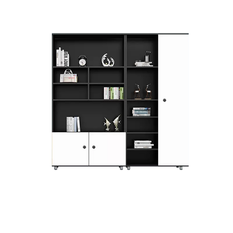 Rectangular Wooden File Cabinet with Open Storage Compartments WJG-745