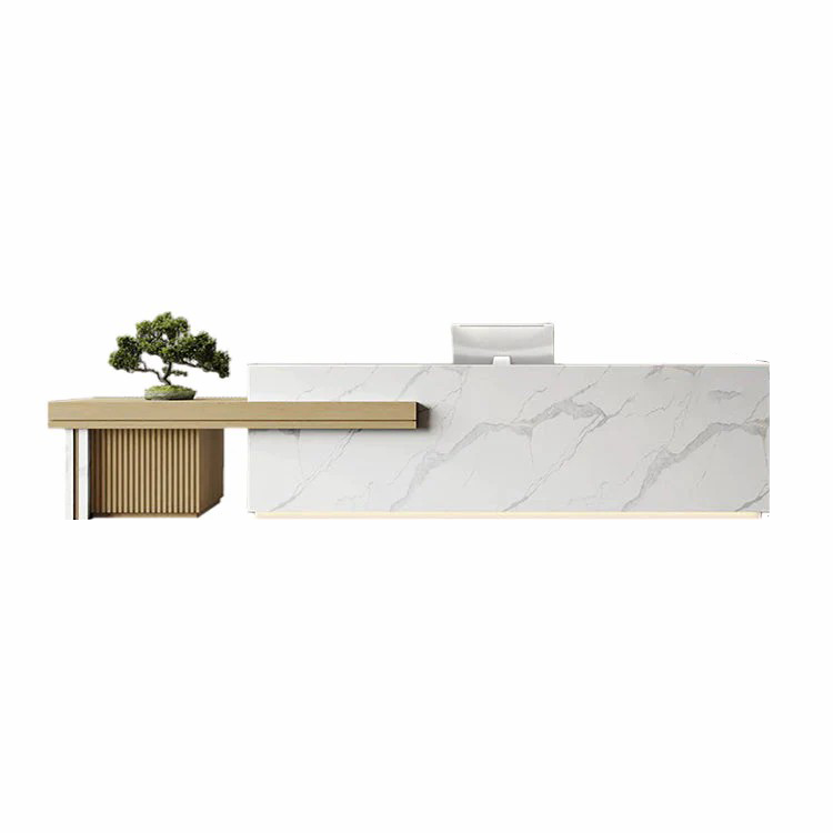 Large Storage Space Entrance Reception Desk with Credenza JDT-7102