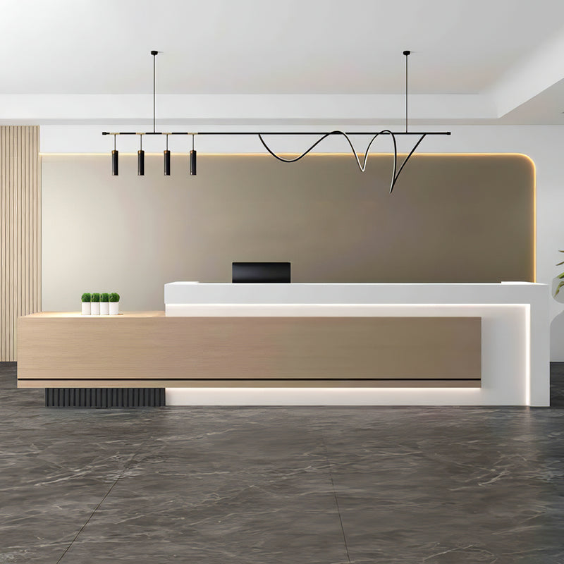 Minimalist Office Lobby Reception Desk with Lockable Storage JDT-2073