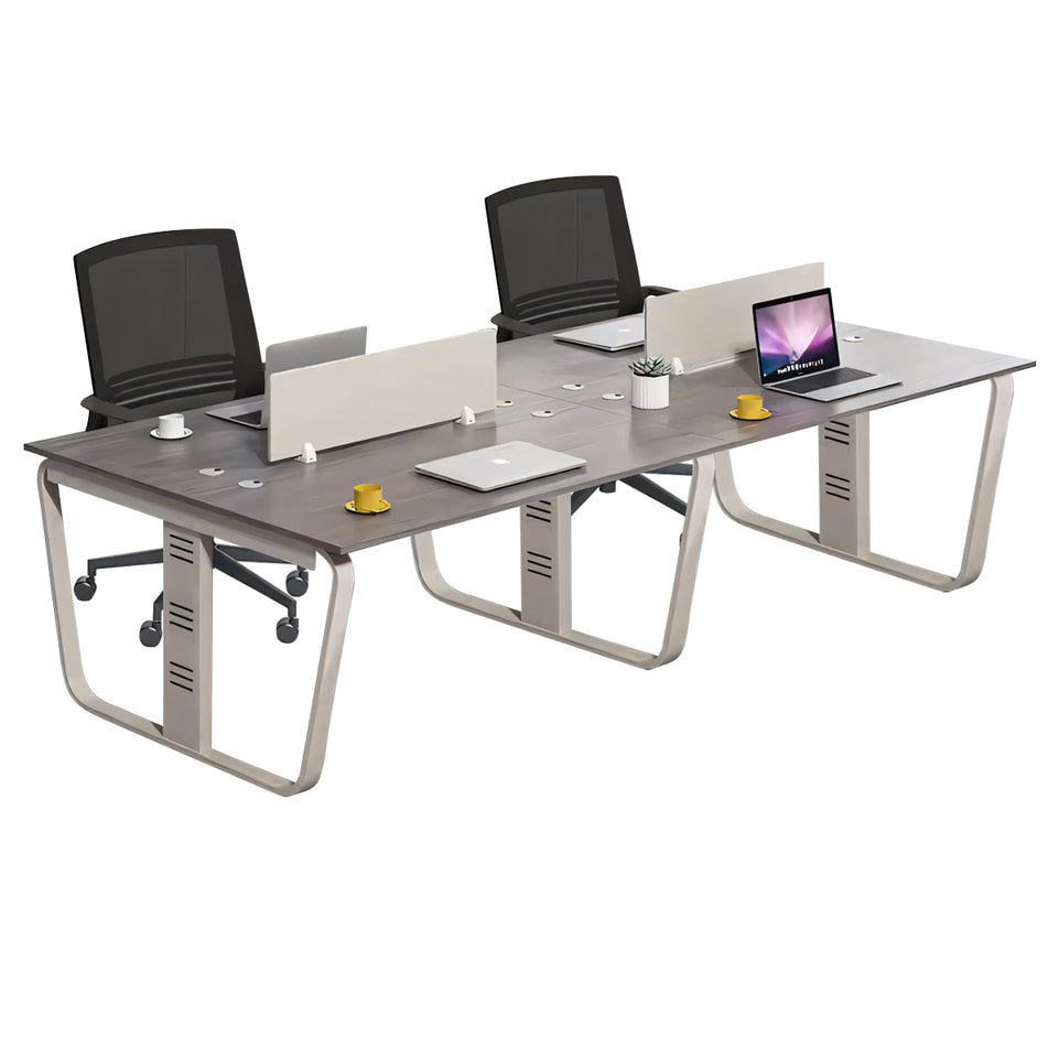 Sculpted Staff Desk Minimalist Modern Office Computer Desk Screen Card Seat Twin Staff Desk YGZ-1017