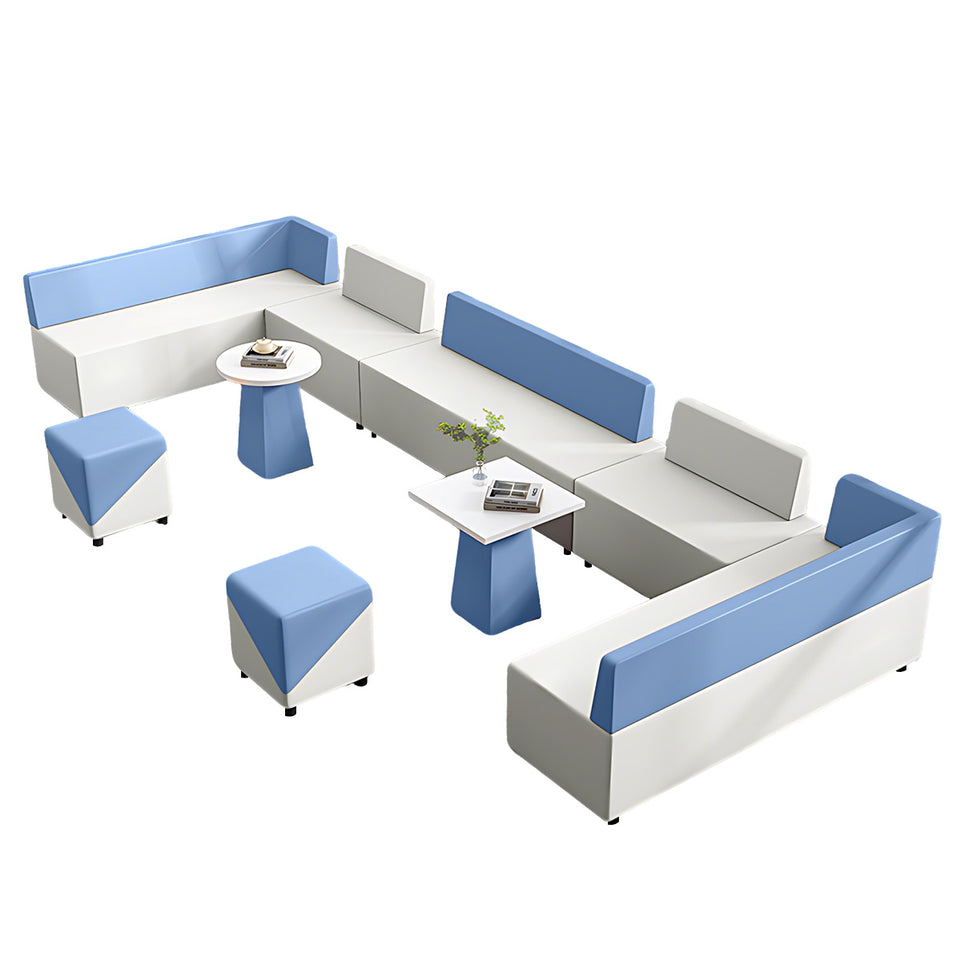 Modern Scratch-Resistant Corner Sofa with Solid Wood Frame for Office Reception and Lounge Areas JDZH-2081