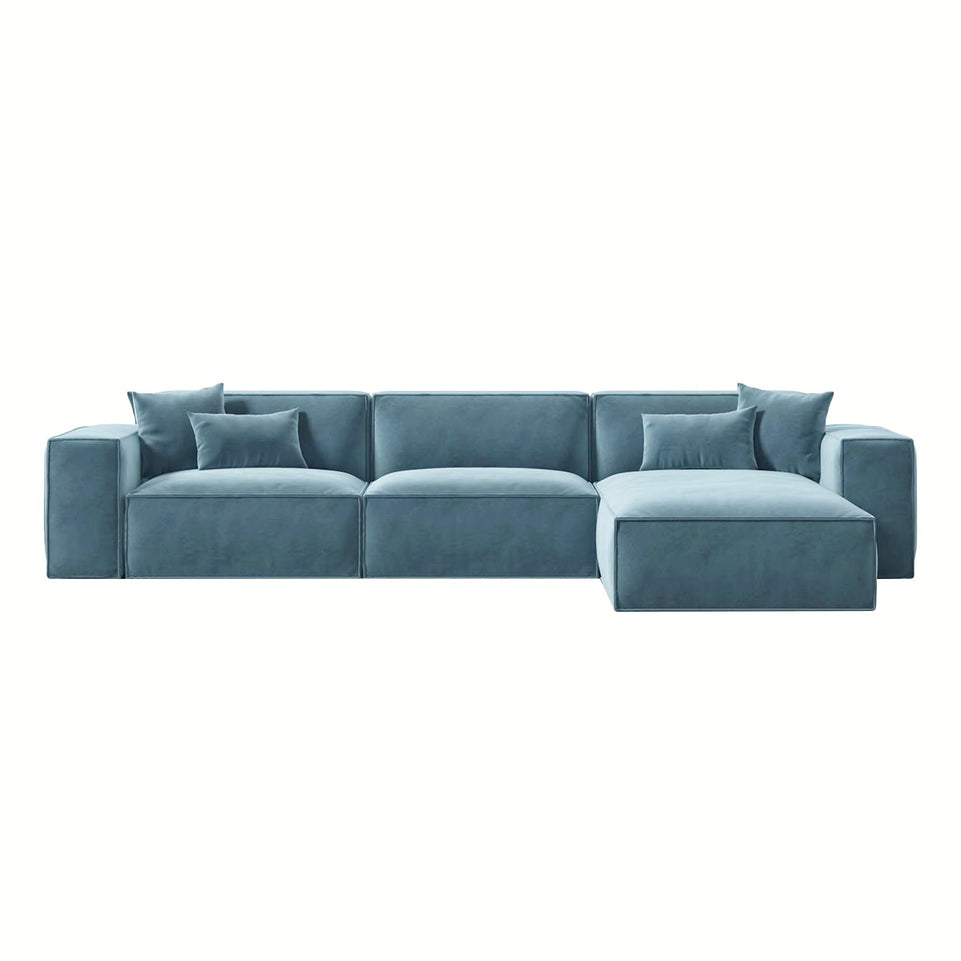 Italian Minimalist Lint Block Modular Sofa Chaise Lounge BSF-2006