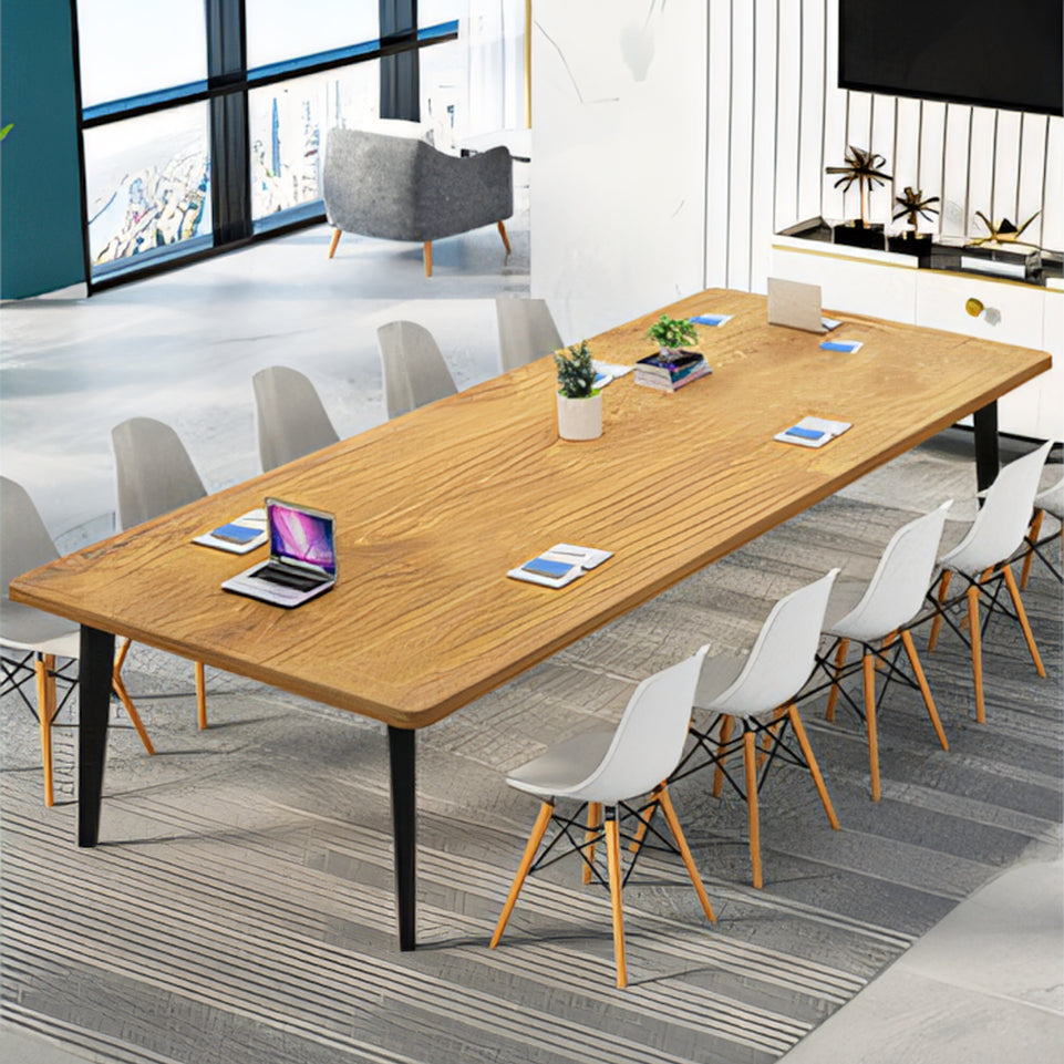 Modern Rectangular Conference Table Boost with a Well-Designed Rectangular Training Desk Set HYZ-1049