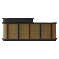 Vintage Minimalist Reception Desk Rattan Storage Keyboard Tray JDT-2295