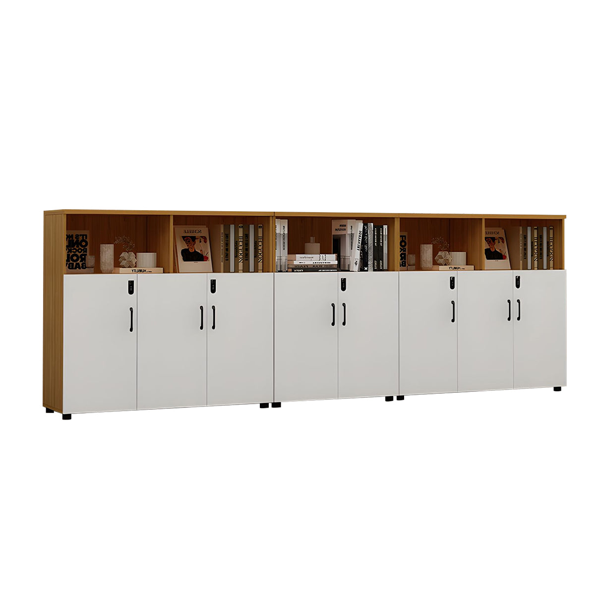 Stylish Lockable Wooden File Cabinet with Multi-Compartment Storage for Workspace CWG-2164