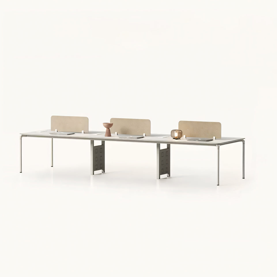 Creative staff desk simple modern workstation staff office white company table YGZ-1021