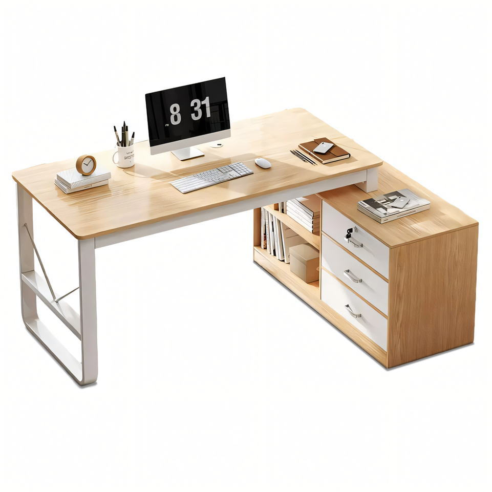 Modern Minimalist Corner Desk and Chair Set for Home Office and Study BGZ-118