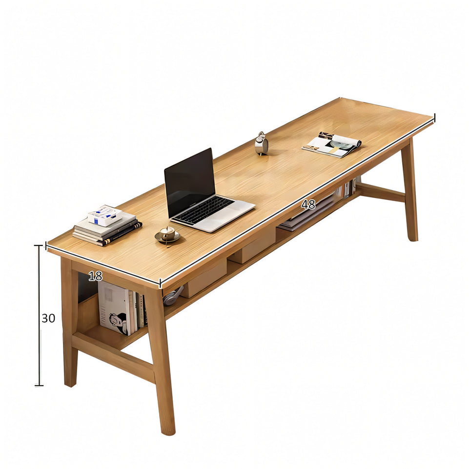 Solid Wood Leg Long Desk - Simple Office Computer Desk for Home-BGZ-167