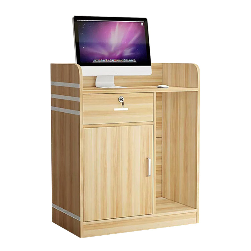 Stylish Reception Desk for Boutique Apparel Stores and Beauty Salons with Large-Capacity Storage and Key-Locked Drawers JDT-10109