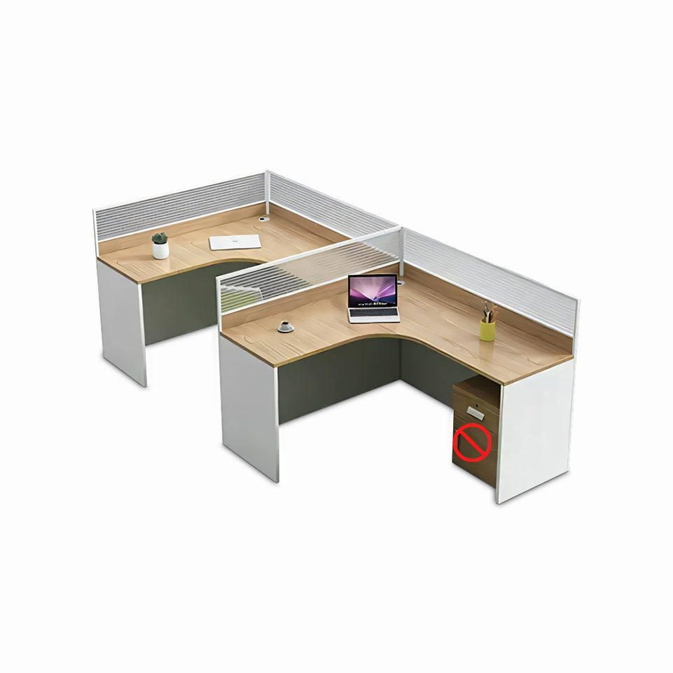 Modern Office Desk with Screen, Ideal for Four, Perfect for Workstations and Staff Desks-BGZ-070