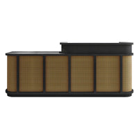 Vintage Minimalist Reception Desk Rattan Storage Keyboard Tray JDT-2295