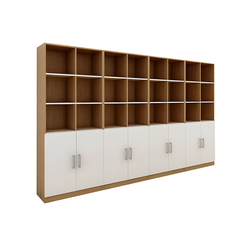 Multi-Functional Office Cabinet with Storage, Display and Lockable Sections for Workspace Organization WJG-2181