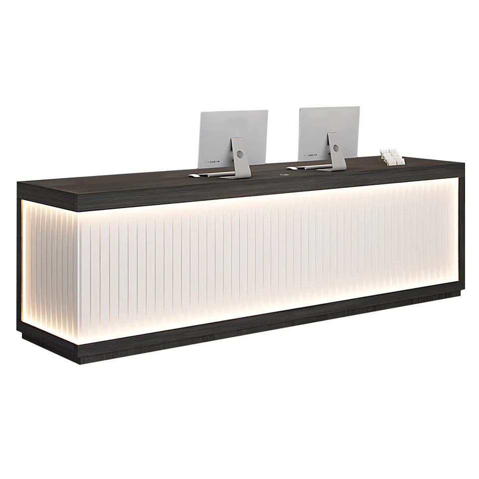 Salon Reception Desk 47-157 in Wide with LED Lighting & Lockable for Salon