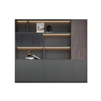 Premium Executive Office Wooden Cabinet with Shelves, Lockable Compartments, and Sliding Doors for Workplace Organization WJG-2182