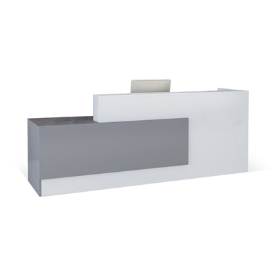 Color Blocked Reception Desks with Keyboard Tray and Drawers JDT-711-W（West Coast)