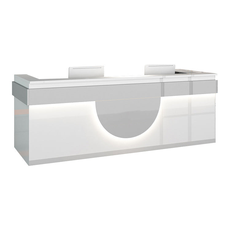 Modern and Stylish Reception desk, Light wood grain color  JDT-7247