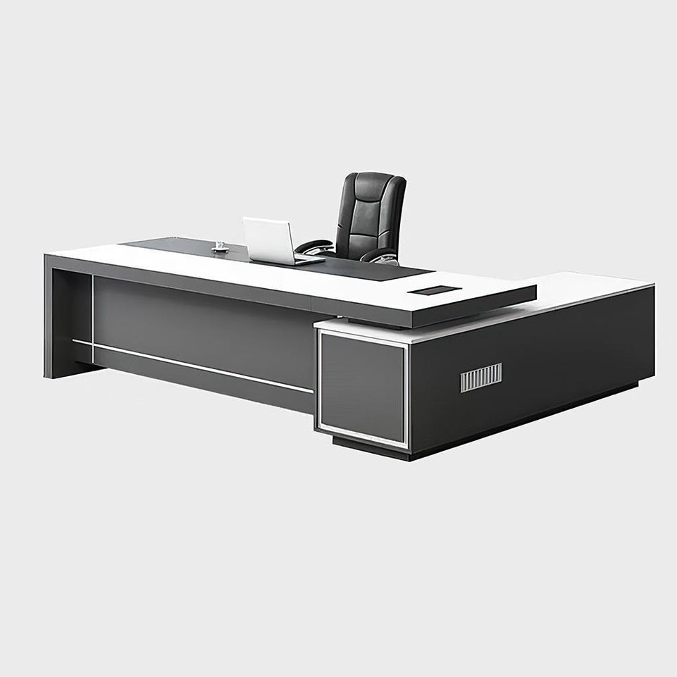 Enhance Your Workspace New Manager L Shaped Pure Office Desk and Chair Combination LBZ-109