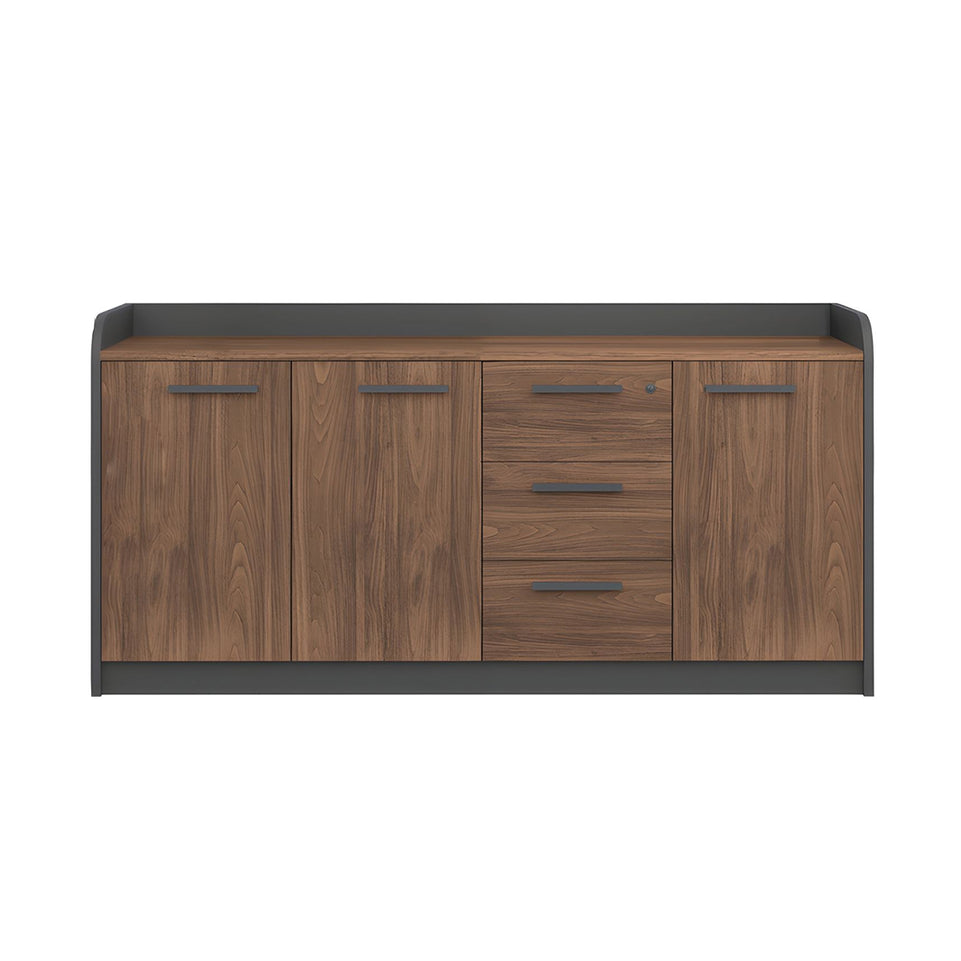 Premium Wooden Floor-Standing Office Tea Cabinet With Lockable Drawers And Spacious Storage For Office Essentials CWG-2163