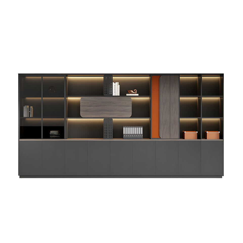 Chic Modular Wooden Office File & Book Cabinet for Manager Desks and Workspace Storage WJG-2171