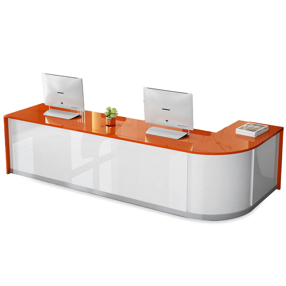 Modern and Minimalist Corner Reception Desk for Commercial Spaces-JDT-071