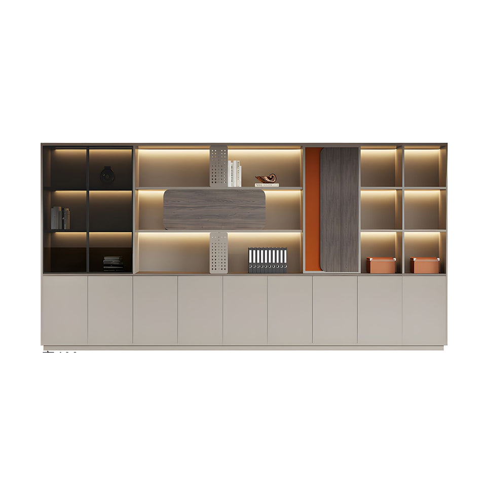 Chic Modular Wooden Office File & Book Cabinet for Manager Desks and Workspace Storage WJG-2171