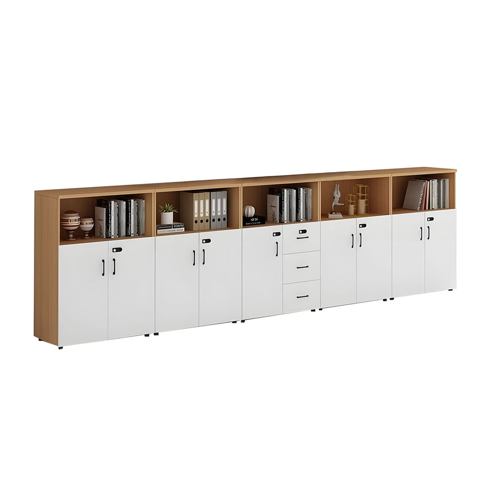 Stylish Multifunctional Office Storage Cabinet with Lockable Drawers for Workspace Organization, Printer Station, and Document Filing CWG-2167