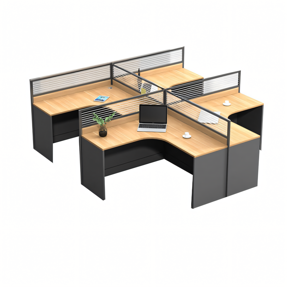 Modern Office Furniture Set with Partitioned Desks BGZ-229