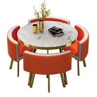 Round Reception Table with 4 Chairs for Office Reception Areas JDZH-2024