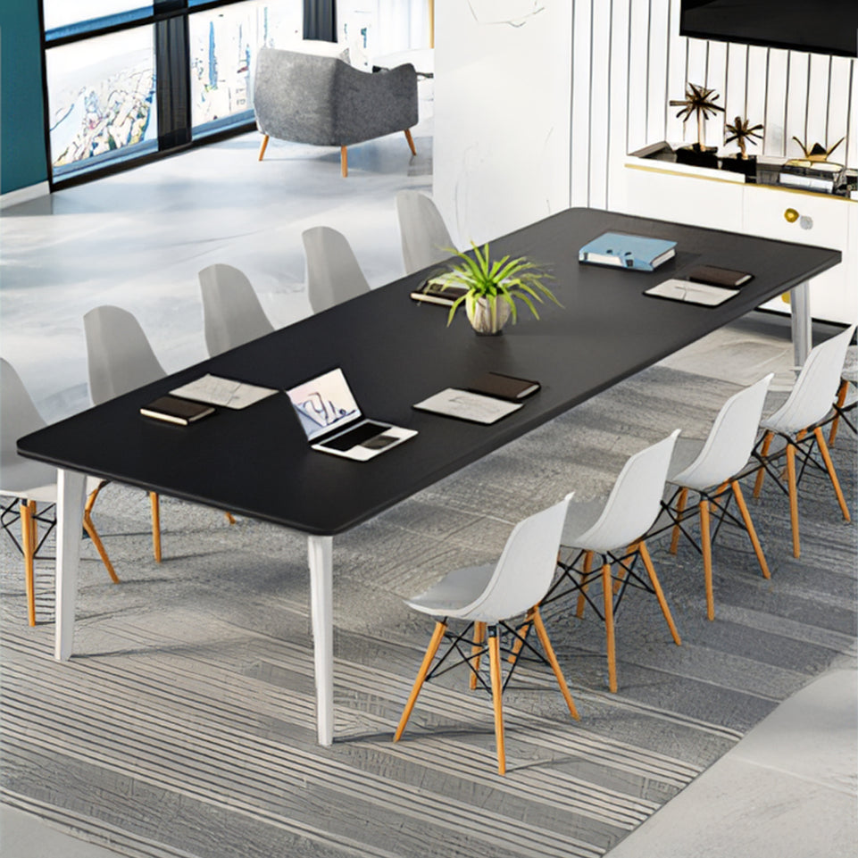 Modern Rectangular Conference Table Boost with a Well-Designed Rectangular Training Desk Set HYZ-1049
