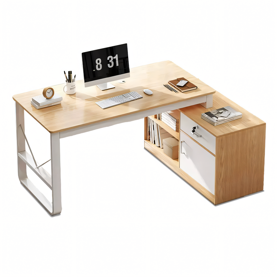 Modern Minimalist Corner Desk and Chair Set for Home Office and Study BGZ-118