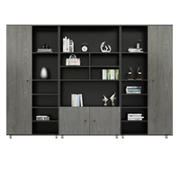 Rectangular Wooden File Cabinet with Open Storage Compartments WJG-745