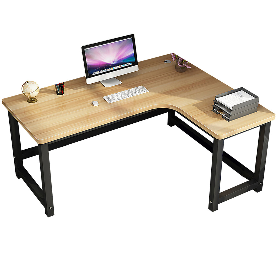 L-Shaped Office Desk 47-71 in Wide with Cable Management for Home Office