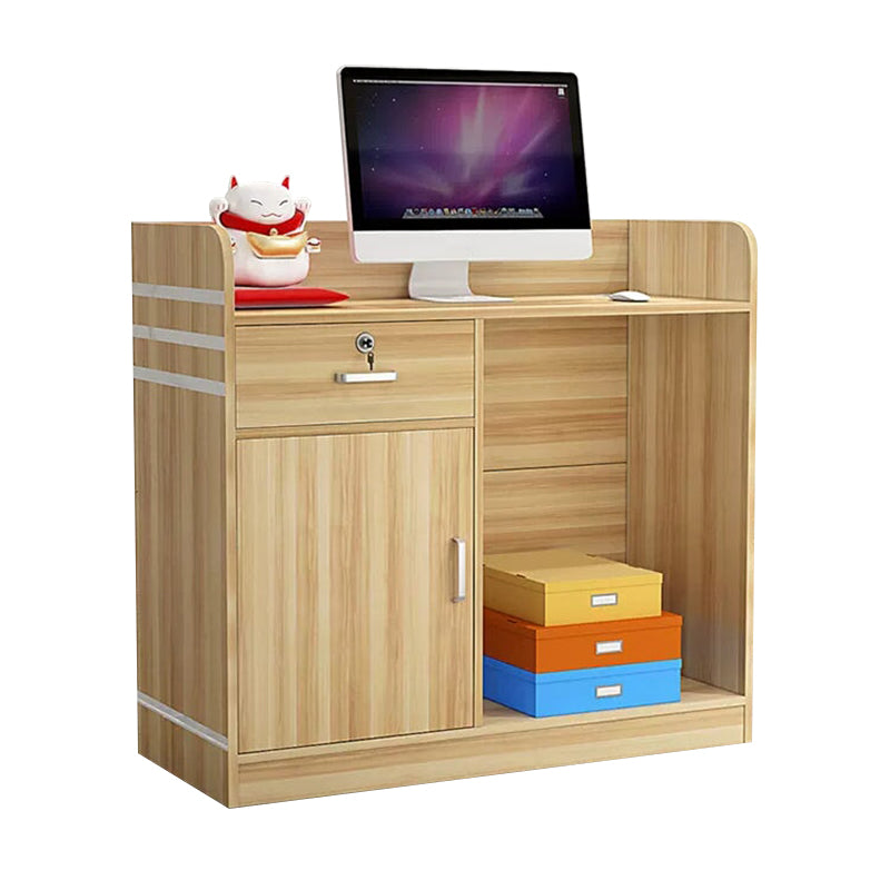 Stylish Reception Desk for Boutique Apparel Stores and Beauty Salons with Large-Capacity Storage and Key-Locked Drawers JDT-10109