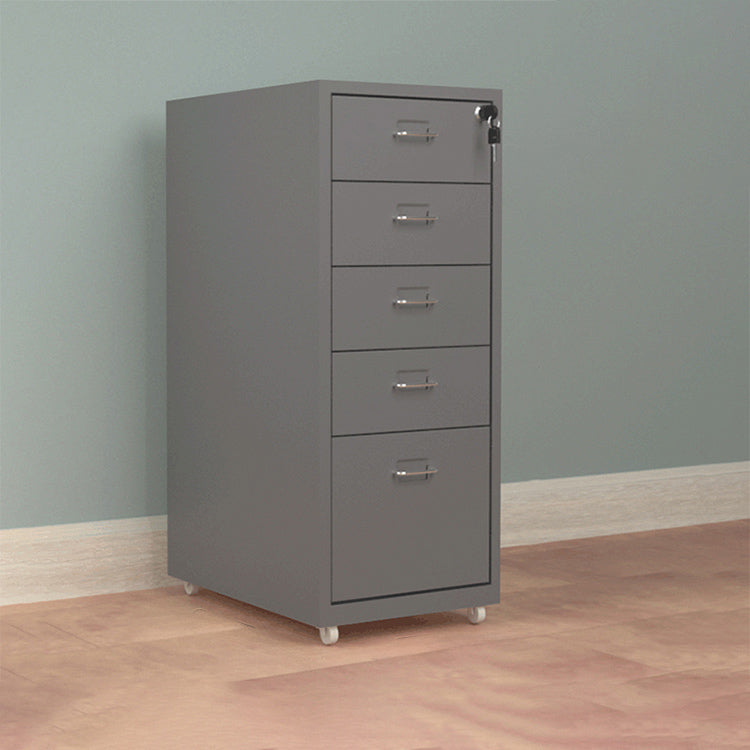 Grey Modern Metal Office Cabinet with Lockable Drawers for Files and Storage WJG-725-15（Sale Event）