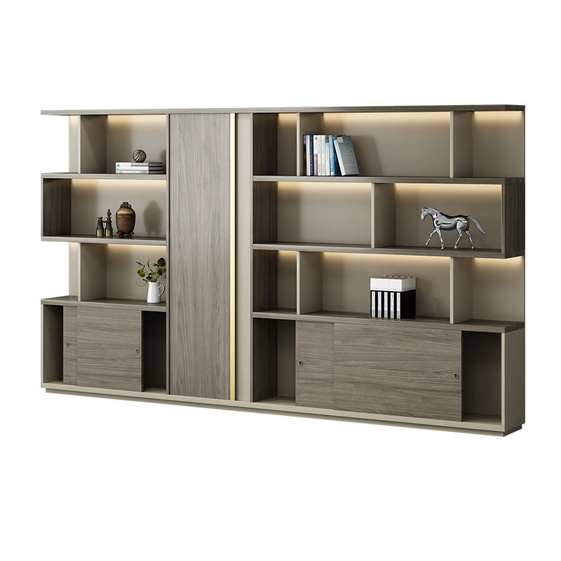 Modern Executive Desk with LED Lighting for Home Office