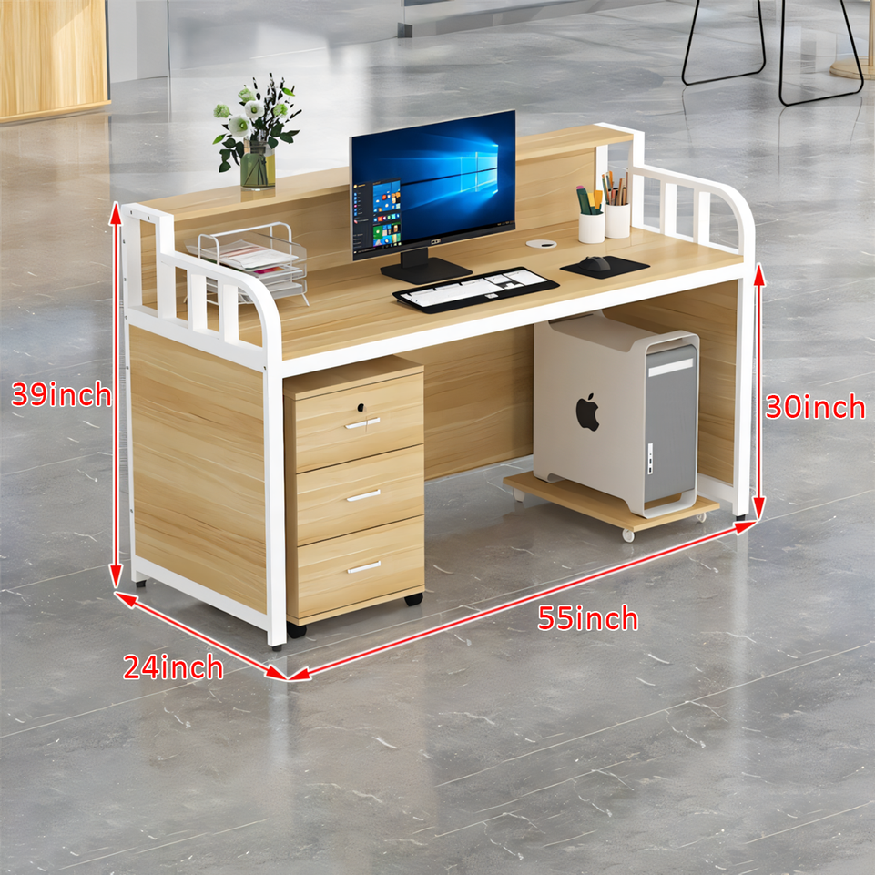 Modern Single Desk with Partition - Ideal for Offices and Workstations BGZ-020