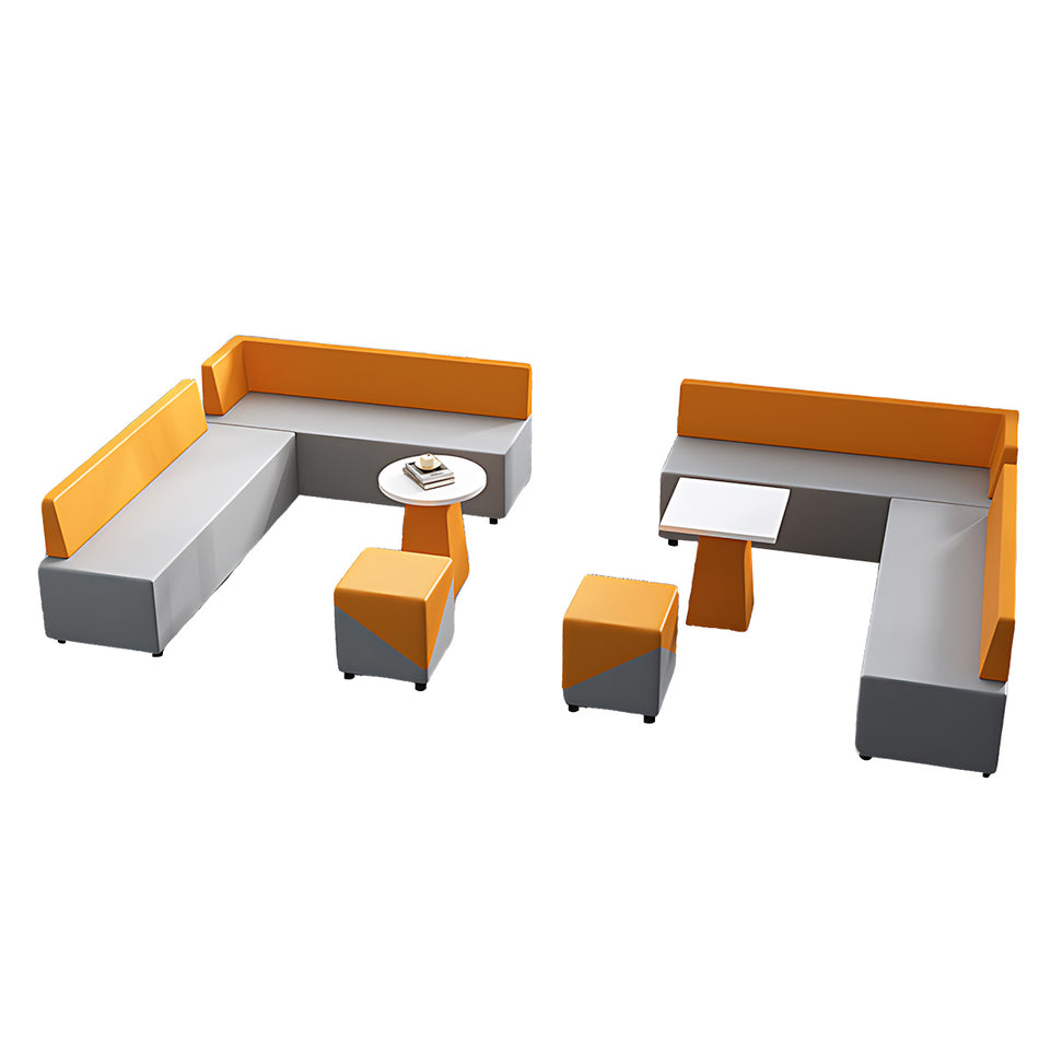 Modern Scratch-Resistant Corner Sofa with Solid Wood Frame for Office Reception and Lounge Areas JDZH-2081